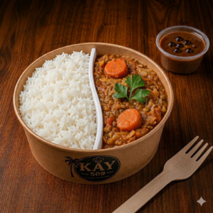 Bowl Bœuf, Riz Blanc, Légumes & sauce pois