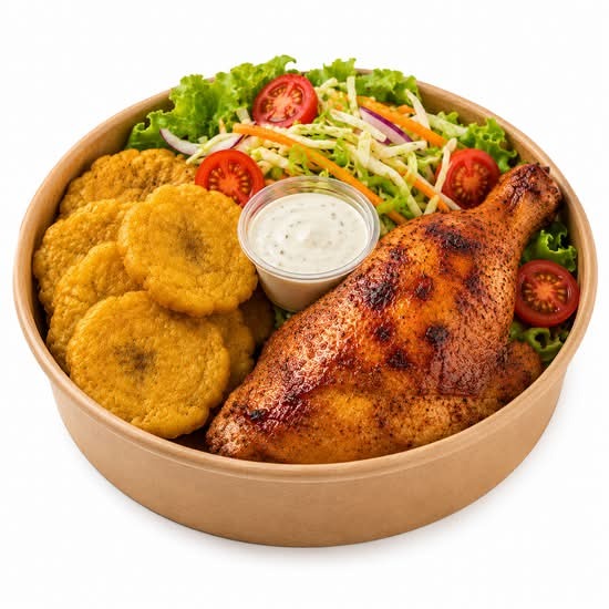 Bowl banane peze cuisse de poulet