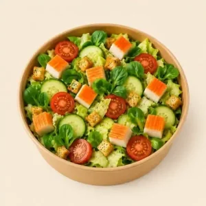 Green Bowl Océan accompagné de notre vinaigrette à l'haïtienne