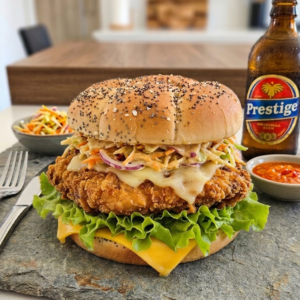 MHCB ( Mega Haitian Chicken Burger )